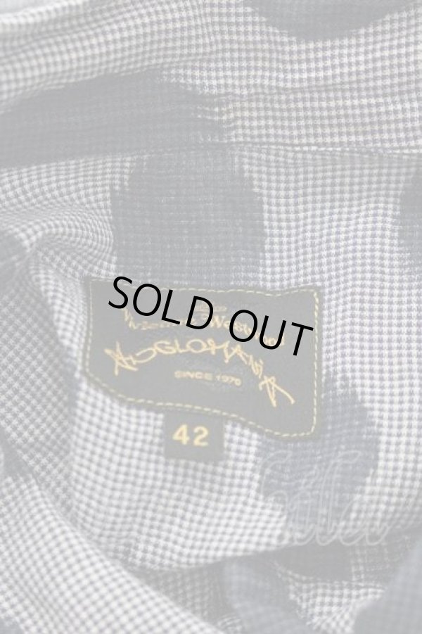 画像3: ANGLOMANIA 中古 / レオパード風半袖ブラウス 42 紺  I-25-12-24-002-bl-HD-ZI (3)