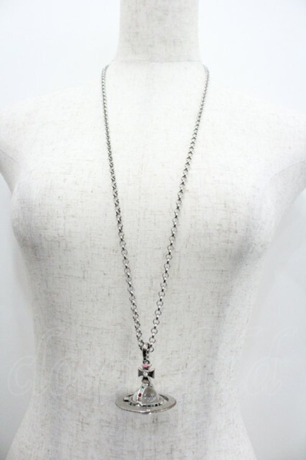 画像2: ヴィヴィアンウエストウッド 中古 / スモールオーブネックレス  シルバー  I-26-01-28-024-ac-HD-ZI (2)