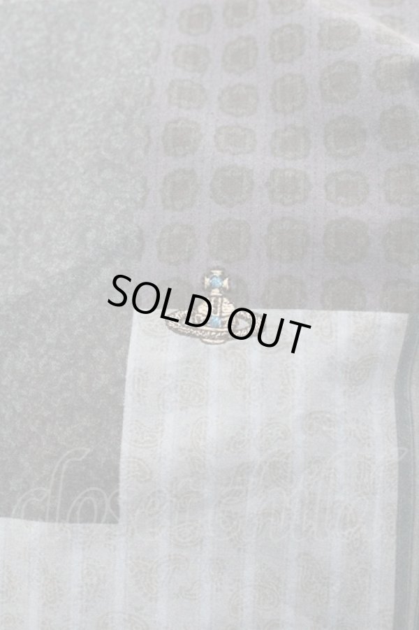 画像3: ヴィヴィアンウエストウッド MAN 中古 / パッチワーク柄長袖シャツ 46 青  I-26-01-28-004-bl-HD-ZI (3)