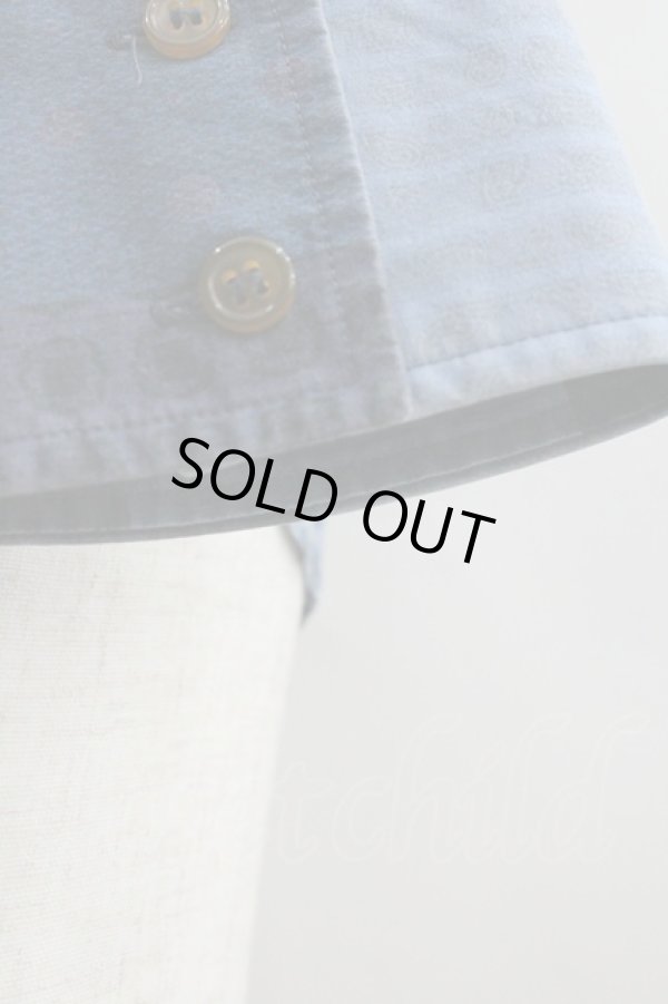 画像4: ヴィヴィアンウエストウッド MAN 中古 / パッチワーク柄長袖シャツ 46 青  I-26-01-28-004-bl-HD-ZI (4)