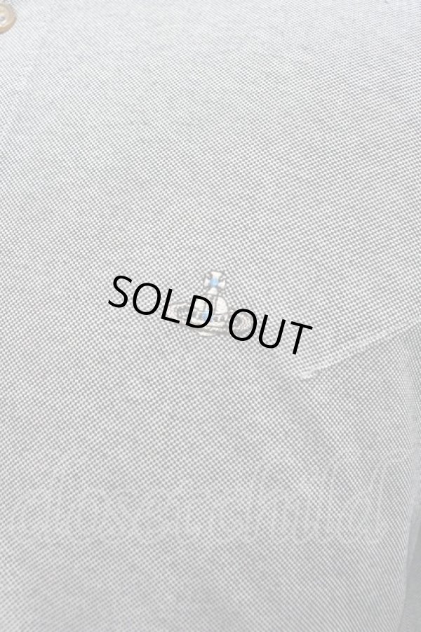 画像3: ヴィヴィアンウエストウッド MAN 中古 / オーブ刺繍長袖シャツ 46 グレー  I-26-01-28-005-bl-HD-ZI (3)