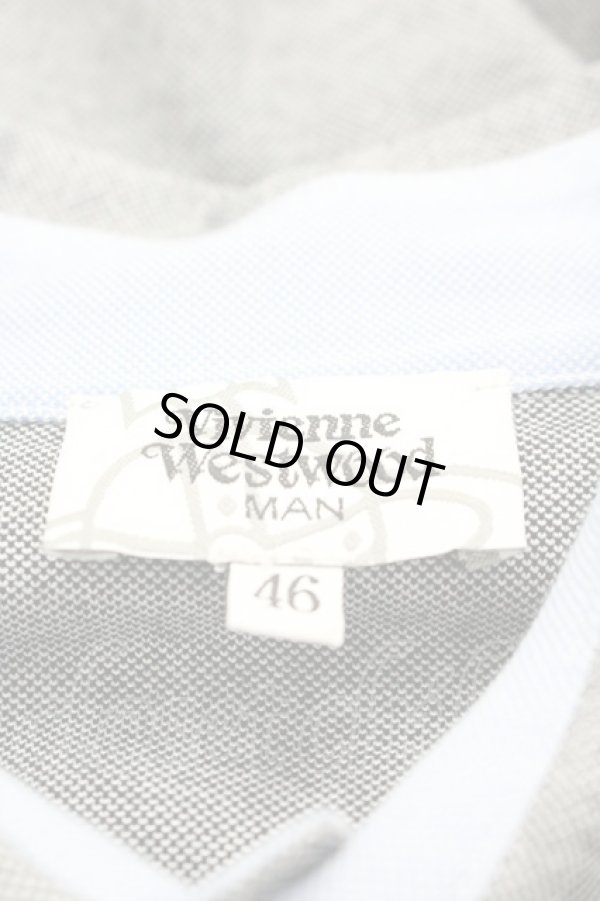 画像5: ヴィヴィアンウエストウッド MAN 中古 / オーブ刺繍長袖シャツ 46 グレー  I-26-01-28-005-bl-HD-ZI (5)