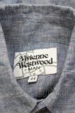 画像5: ヴィヴィアンウエストウッド MAN 中古 / 胸元オーブ刺繍シャツ 44 ブルー  I-26-01-28-007-bl-HD-ZI (5)