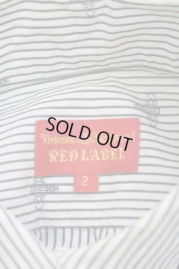 画像4: ヴィヴィアンウエストウッド 中古 / ストライプオーブシャツ 2 白Ｘグレー  I-26-01-28-009-bl-HD-ZI (4)