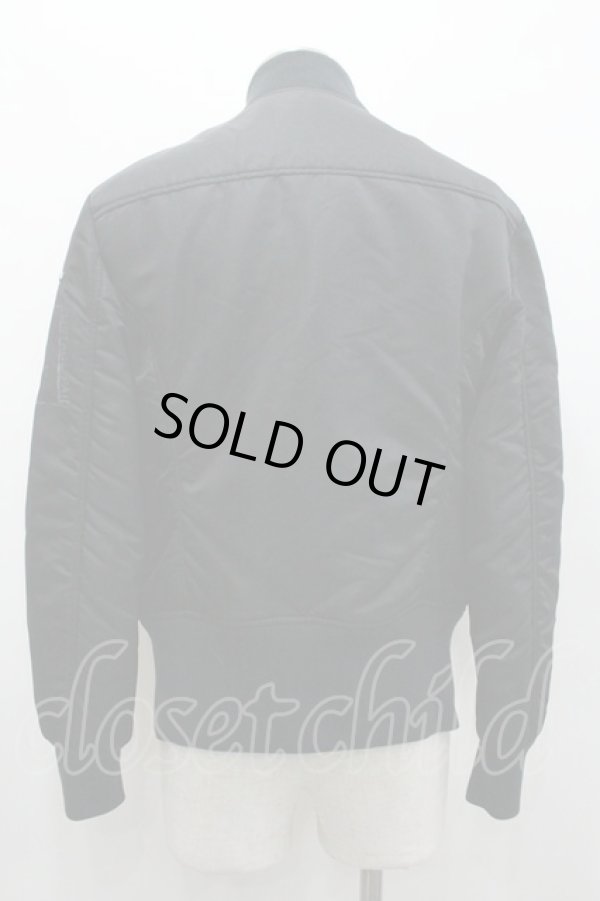 画像2: ヴィヴィアンウエストウッド MAN 中古 / MA-1 RIDERS JACKET 46 黒Ｘゴールド  I-26-01-28-011-jc-HD-ZI (2)