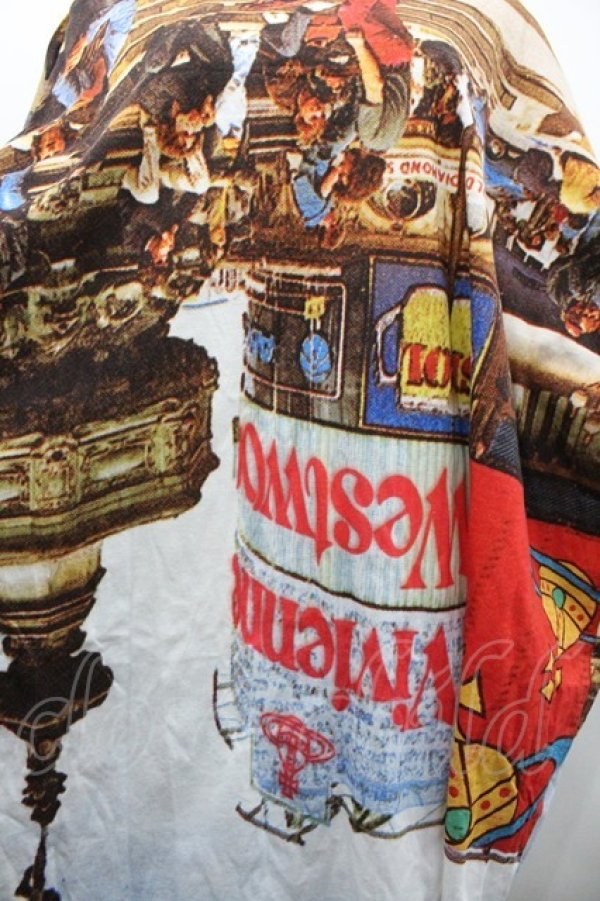 画像3: ANGLOMANIA 中古 / ピカデリーサーカスオーバーサイズTシャツ 38 ブラウンｘ白  I-26-01-28-019-ts-HD-ZI (3)