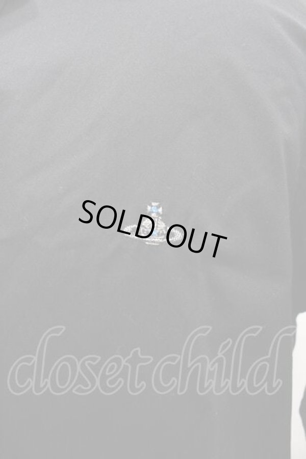 画像3: ヴィヴィアンウエストウッド MAN 中古 / 単色オーブ刺繍長袖シャツ 46 黒  I-26-02-25-003-bl-HD-ZI (3)