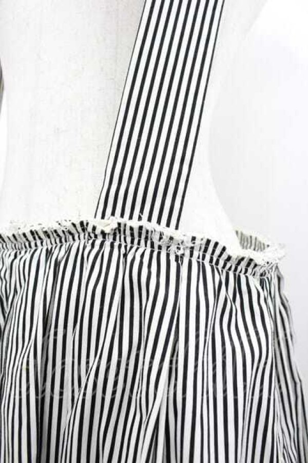 画像3: COMME des GARCONS 中古 / ストライプジャンパースカート  黒ｘ白  I-26-02-25-025-sk-HR-ZI (3)