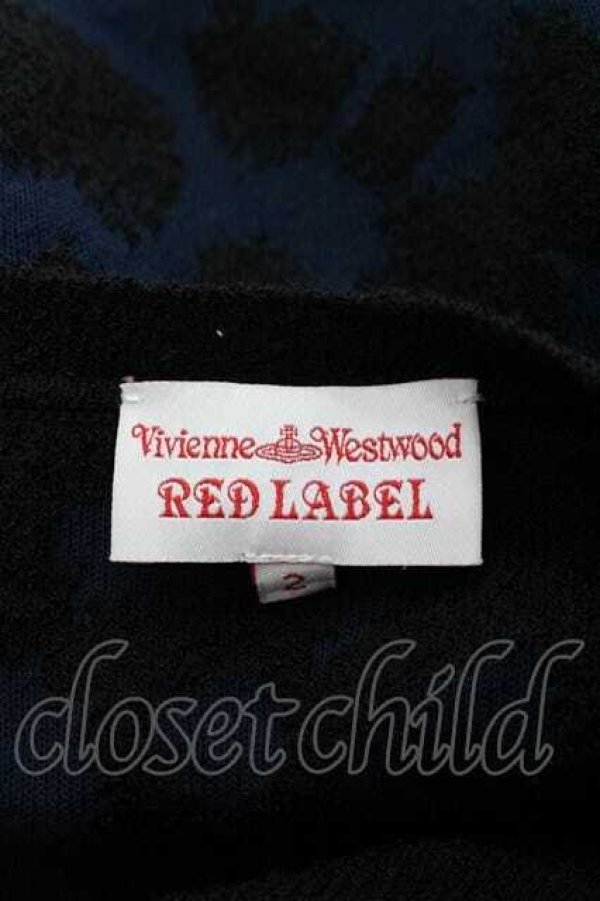 画像5: ヴィヴィアンウエストウッド 中古 / レオパード柄ロングニットカーディガン 2 青Ｘ黒  I-26-02-25-026-to-HD-ZI (5)