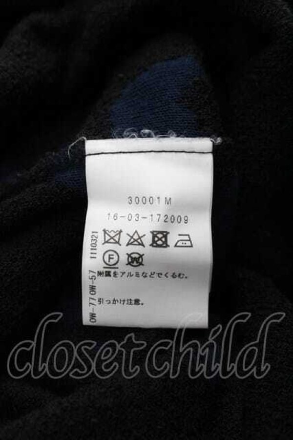 画像6: ヴィヴィアンウエストウッド 中古 / レオパード柄ロングニットカーディガン 2 青Ｘ黒  I-26-02-25-026-to-HD-ZI (6)