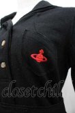 画像3: ヴィヴィアンウエストウッド 中古 / 単色オーブ刺繍ポロシャツワンピース 2 黒Ｘ赤  I-26-02-25-027-op-HD-ZI (3)