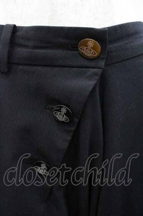 画像3: ヴィヴィアンウエストウッド 中古 / 変形ストレッチサルエルワイドパンツ 2 黒  I-26-02-25-032-pa-HD-ZI (3)