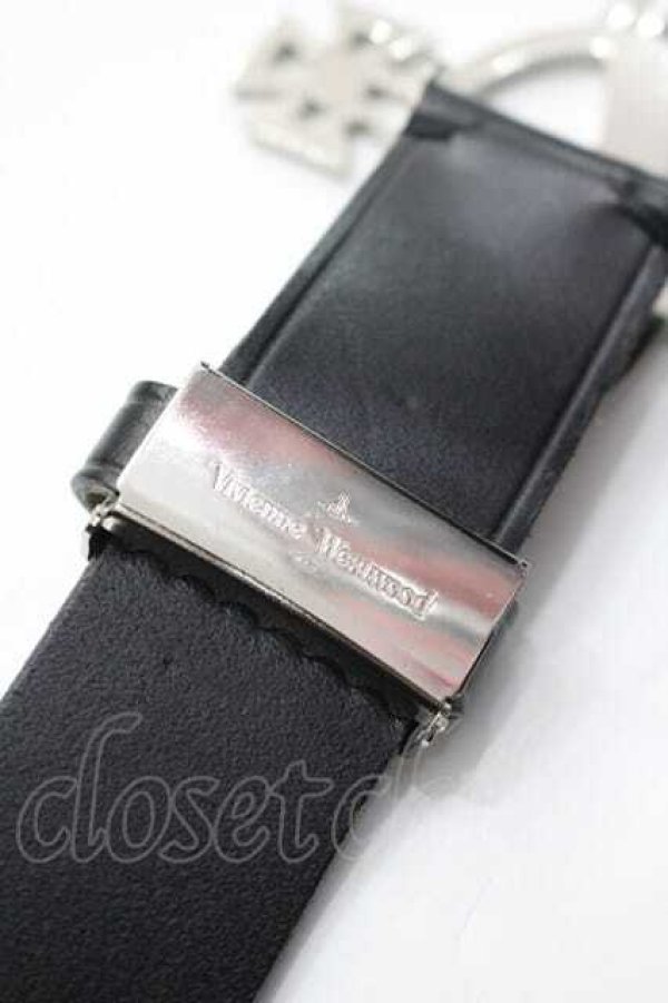 画像4: ヴィヴィアンウエストウッド 中古 / ORBシェイプバックルベルト  黒Ｘシルバー  I-26-02-25-034-gd-HD-ZI (4)