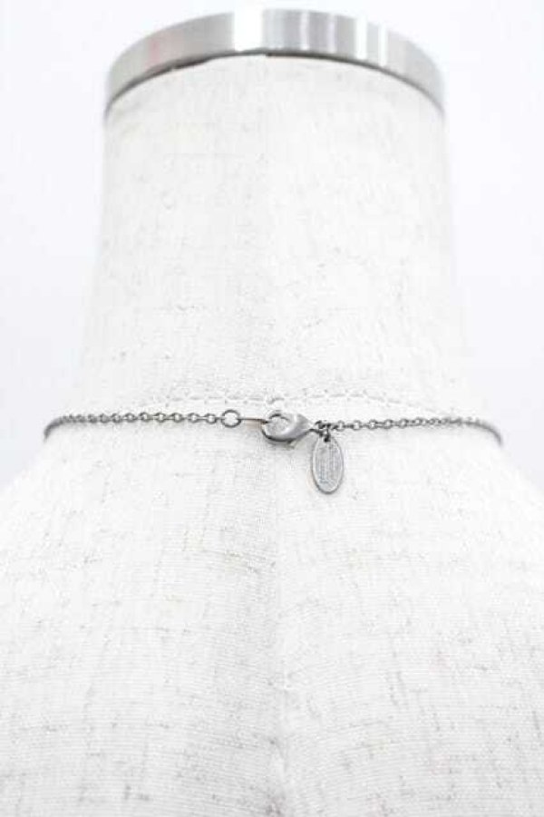 画像2: ヴィヴィアンウエストウッド 中古 / ディアマンテハートスタッドネックレス  赤Ｘシルバー  I-26-02-25-037-nl-HD-ZI (2)