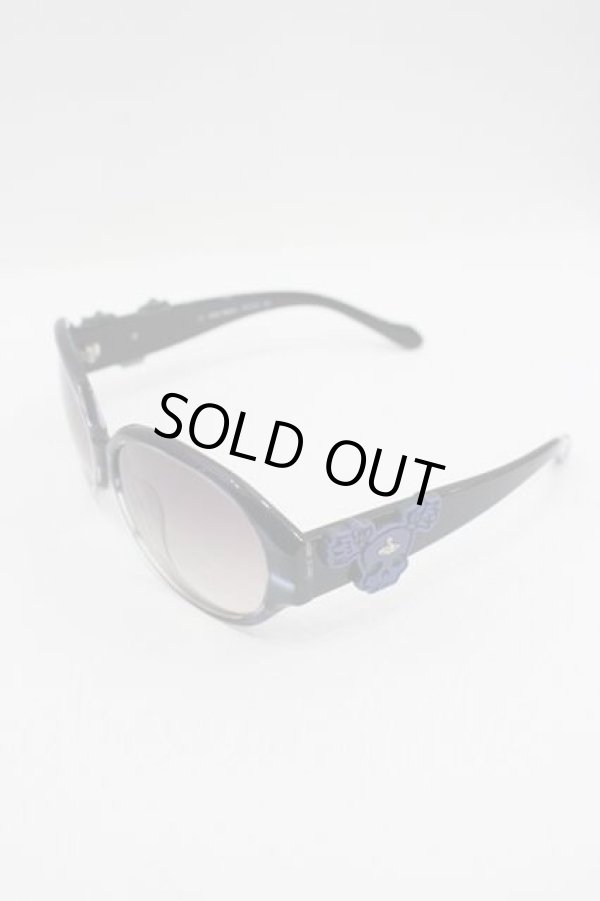 画像2: ヴィヴィアンウエストウッド 中古 / モチーフサングラス  黒Ｘ青  I-26-02-25-045-gd-HD-ZI (2)