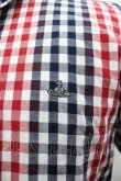 画像3: ヴィヴィアンウエストウッド MAN 中古 / オーブ刺繍チェック長袖シャツ 48 紺Ｘ赤チェック  I-26-02-25-001-bl-HD-ZI (3)