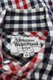 画像4: ヴィヴィアンウエストウッド MAN 中古 / オーブ刺繍チェック長袖シャツ 48 紺Ｘ赤チェック  I-26-02-25-001-bl-HD-ZI (4)