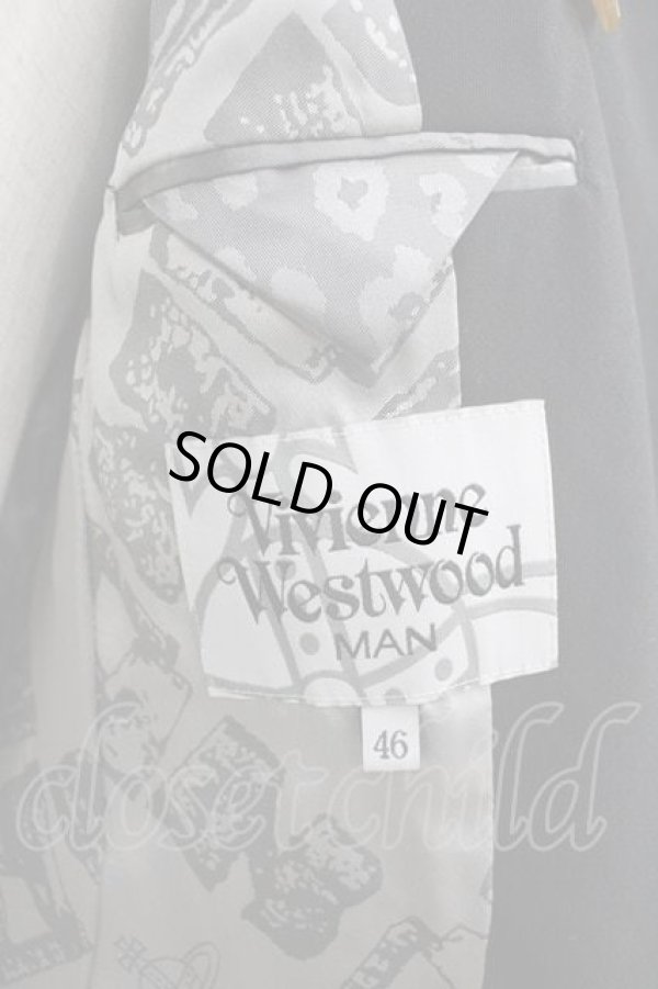 画像3: ヴィヴィアンウエストウッド MAN 中古 / ウールヒストリカルジャケット 46 黒  I-26-02-25-011-jc-HD-ZI (3)