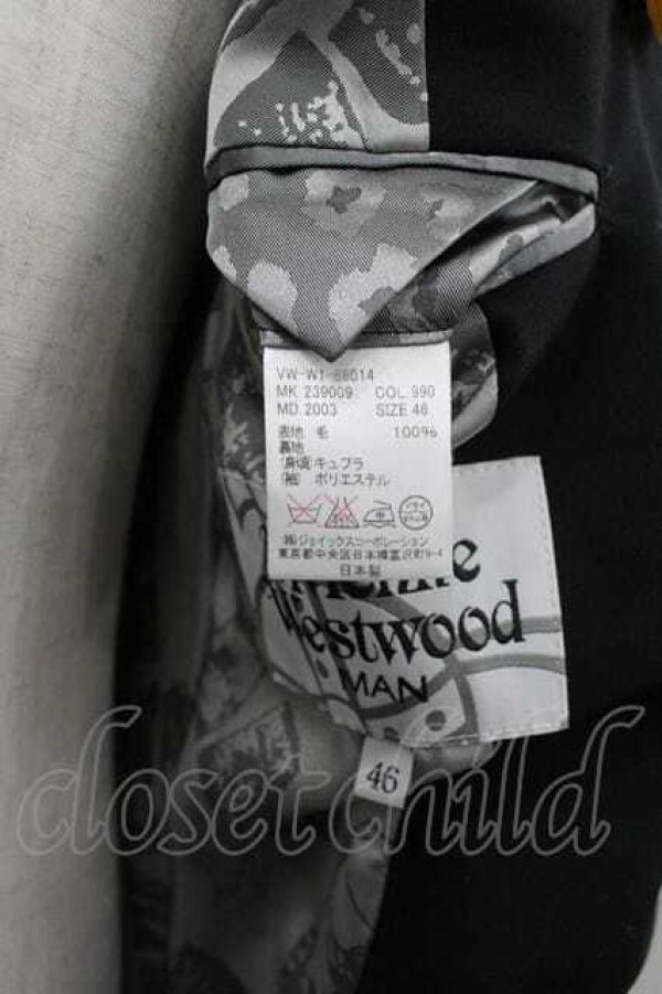 画像4: ヴィヴィアンウエストウッド MAN 中古 / ウールヒストリカルジャケット 46 黒  I-26-02-25-011-jc-HD-ZI (4)