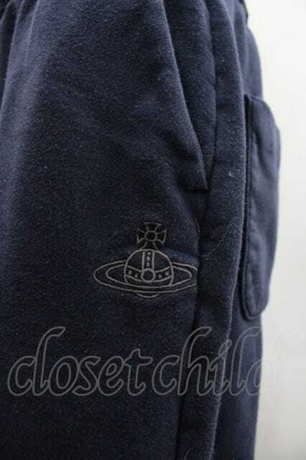 画像3: ヴィヴィアンウエストウッド 中古 / オーブ刺繍スウェットパンツ  ネイビー  I-26-02-25-015-jc-HD-ZI (3)