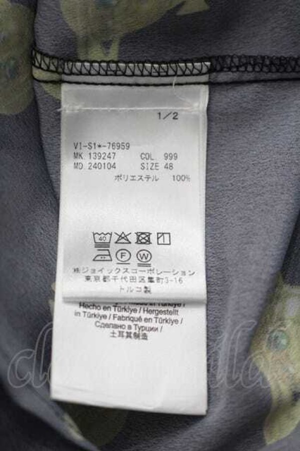 画像5: ヴィヴィアンウエストウッド 中古 / タイムマシンオーブ総柄半袖シャツ  黒Ｘゴールド  I-26-02-25-016-bl-HD-ZI (5)