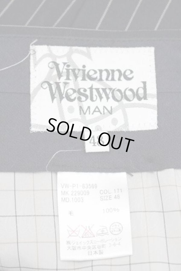 画像10: ヴィヴィアンウエストウッド MAN 中古 / SET チェンジポケットストライプセットアップ 48 黒ｘ白  I-26-02-28-016-jc-HD-ZI (10)