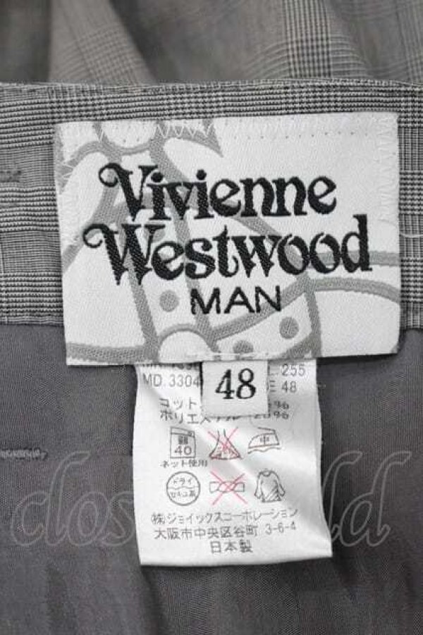 画像4: ヴィヴィアンウエストウッド MAN 中古 / グレンチェックパンツ 48 グレーチェック  I-26-02-28-017-pa-HD-ZI (4)