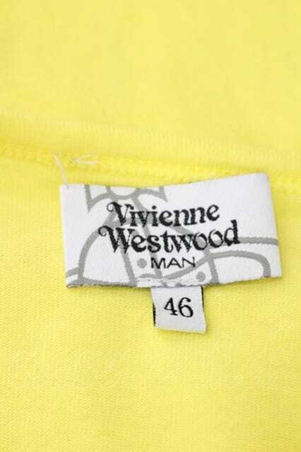 画像4: ヴィヴィアンウエストウッド MAN 中古 / イエローTシャツ 46 イエロー  I-26-02-28-002-to-HD-ZI (4)