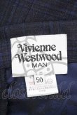 画像5: ヴィヴィアンウエストウッド MAN 中古 / サイドボタン&チェックパンツ 50 黒Ｘ青  I-26-02-28-020-pa-HD-ZI (5)
