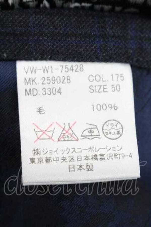 画像6: ヴィヴィアンウエストウッド MAN 中古 / サイドボタン&チェックパンツ 50 黒Ｘ青  I-26-02-28-020-pa-HD-ZI (6)
