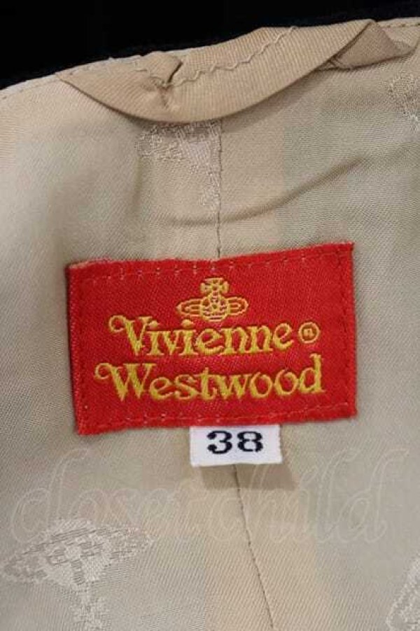 画像6: ヴィヴィアンウエストウッド 中古 / 別珍ベスト 38 黒  I-26-02-28-021-to-HD-ZI (6)