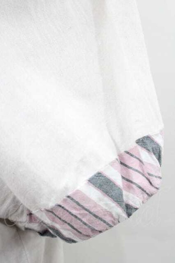 画像3: ヴィヴィアンウエストウッド 中古 / ストライプ切リ替エ半袖カットソー 2 アイボリーＸピンク  I-26-02-28-022-to-HD-ZI (3)