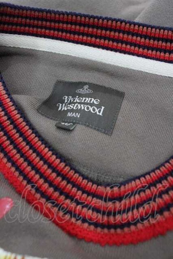 画像3: ヴィヴィアンウエストウッド 中古 / ENDANGERED SPECIES OWLスウェット 46 グレーＸ赤  I-26-02-28-028-to-HD-ZI (3)