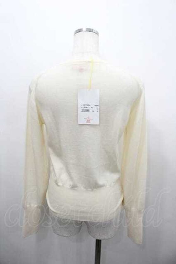 画像3: ヴィヴィアンウエストウッド 中古 / カラーオーブ刺繍カーディガン S ホワイト  I-26-02-28-029-to-YM-ZI (3)