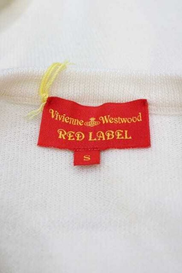 画像4: ヴィヴィアンウエストウッド 中古 / カラーオーブ刺繍カーディガン S ホワイト  I-26-02-28-029-to-YM-ZI (4)