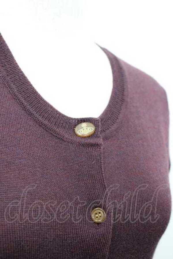 画像3: ヴィヴィアンウエストウッド 中古 / カラーオーブ刺繍カーディガン S ブラウン  I-26-02-28-030-to-YM-ZI (3)