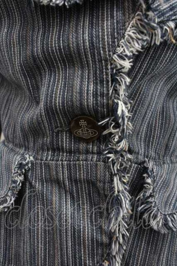 画像2: ヴィヴィアンウエストウッド 中古 / /デニムラブジャケット  青デニム  I-26-02-28-033-jc-HD-ZI (2)
