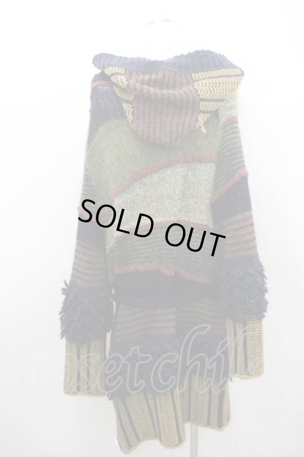 画像2: ヴィヴィアンウエストウッド MAN 中古 / SPECIAL KNITガウン  グリーンＸネイビーｘブラウン  I-26-02-28-001-co-HD-ZH (2)