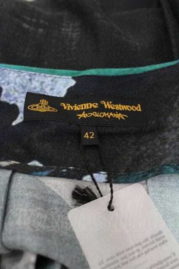 画像4: ANGLOMANIA 中古 / ユニオンジャックプリントトレイルスカート 42 マルチ（グリーン）  I-26-02-28-036-sk-YM-ZI (4)