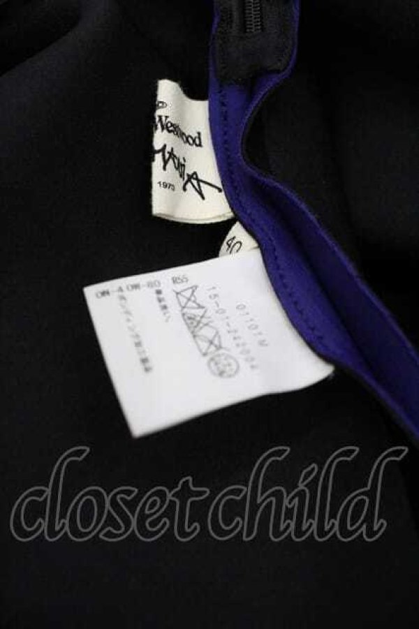 画像4: ANGLOMANIA 中古 / 裾フリルスカート 40 紫Ｘ黒  I-26-02-28-037-sk-HD-ZI (4)