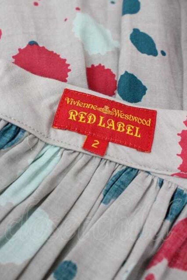 画像4: ヴィヴィアンウエストウッド 中古 / ペイントプリントスカート 2 ベージュ  I-26-02-28-038-sk-YM-ZI (4)