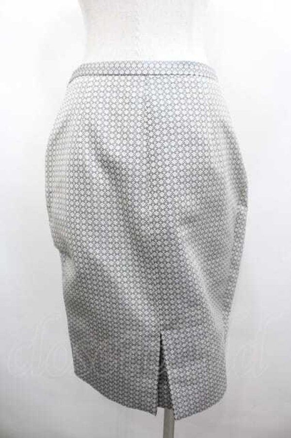 画像2: ヴィヴィアンウエストウッド 中古 / 総柄タイトスカート 40 白ｘ黒  I-26-02-28-040-sk-HD-ZI (2)