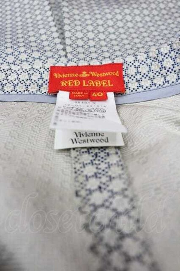 画像4: ヴィヴィアンウエストウッド 中古 / 総柄タイトスカート 40 白ｘ黒  I-26-02-28-040-sk-HD-ZI (4)