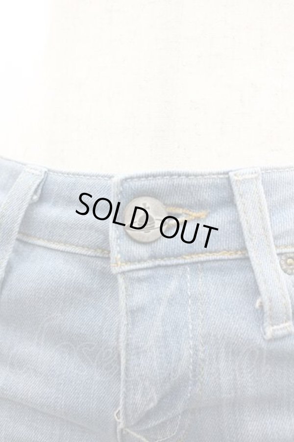 画像3: ANGLOMANIA 中古 / 刺繍入リモンローパンツ Ｍ ライトインディゴ  I-26-02-28-041-pa-HD-ZI (3)