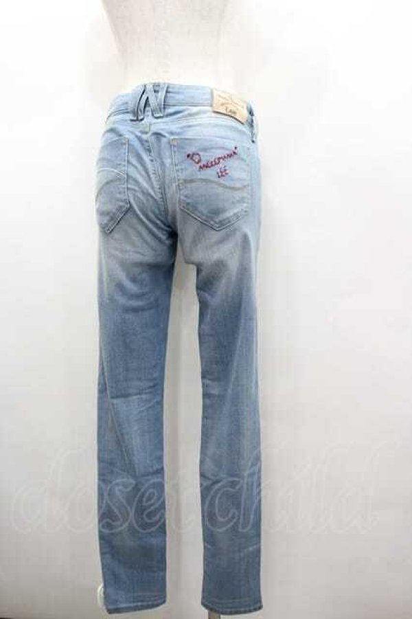 画像5: ANGLOMANIA 中古 / 刺繍入リモンローパンツ Ｍ ライトインディゴ  I-26-02-28-041-pa-HD-ZI (5)