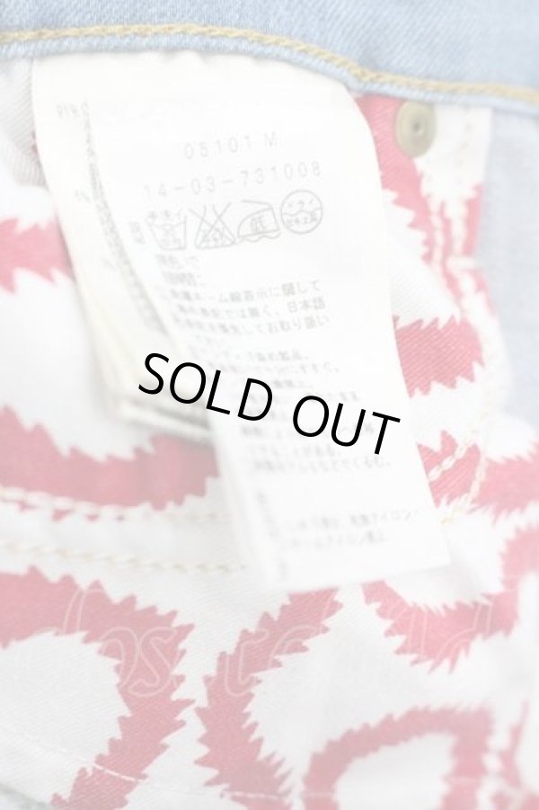 画像8: ANGLOMANIA 中古 / 刺繍入リモンローパンツ Ｍ ライトインディゴ  I-26-02-28-041-pa-HD-ZI (8)