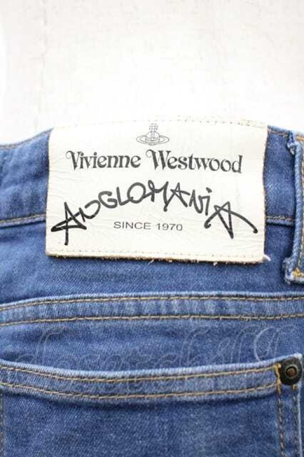 画像3: ANGLOMANIA 中古 / オーブ刺繍デニムパンツ 36 青デニム  I-26-02-28-043-pa-HD-ZI (3)