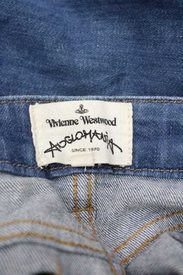 画像5: ANGLOMANIA 中古 / オーブ刺繍デニムパンツ 36 青デニム  I-26-02-28-043-pa-HD-ZI (5)