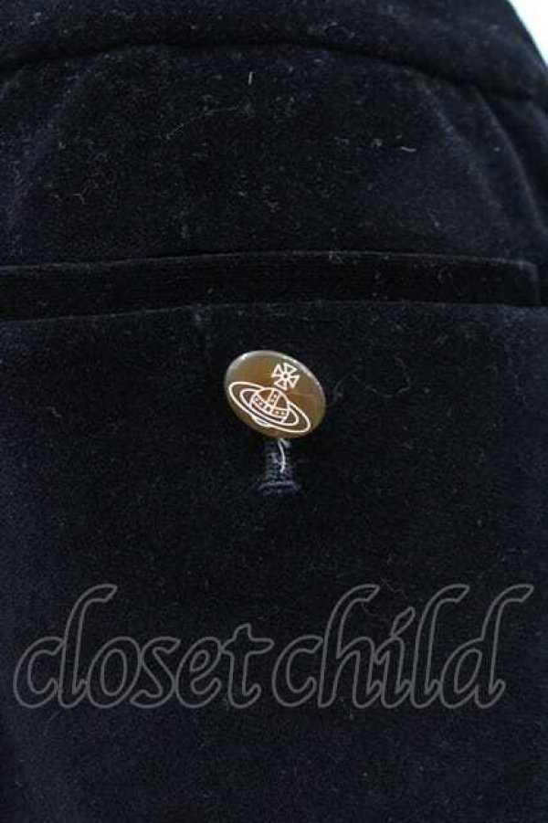 画像2: ヴィヴィアンウエストウッド 中古 / 別珍パンツ 3 黒  I-26-02-28-045-pa-HD-ZI (2)