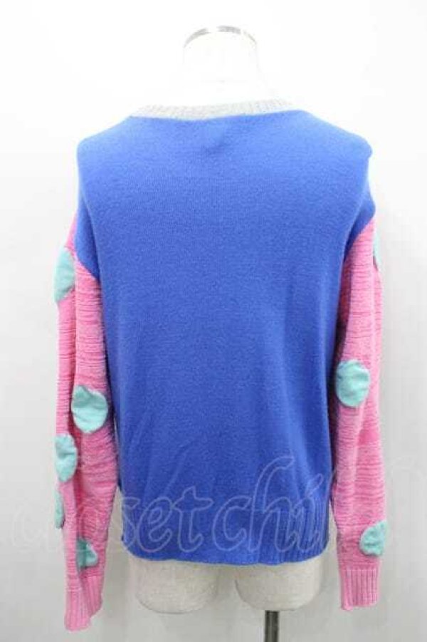 画像2: ヴィヴィアンウエストウッド MAN 中古 / ジョッキー プルオーバーニット 48 ピンクＸ青  I-26-02-28-005-to-HD-ZI (2)